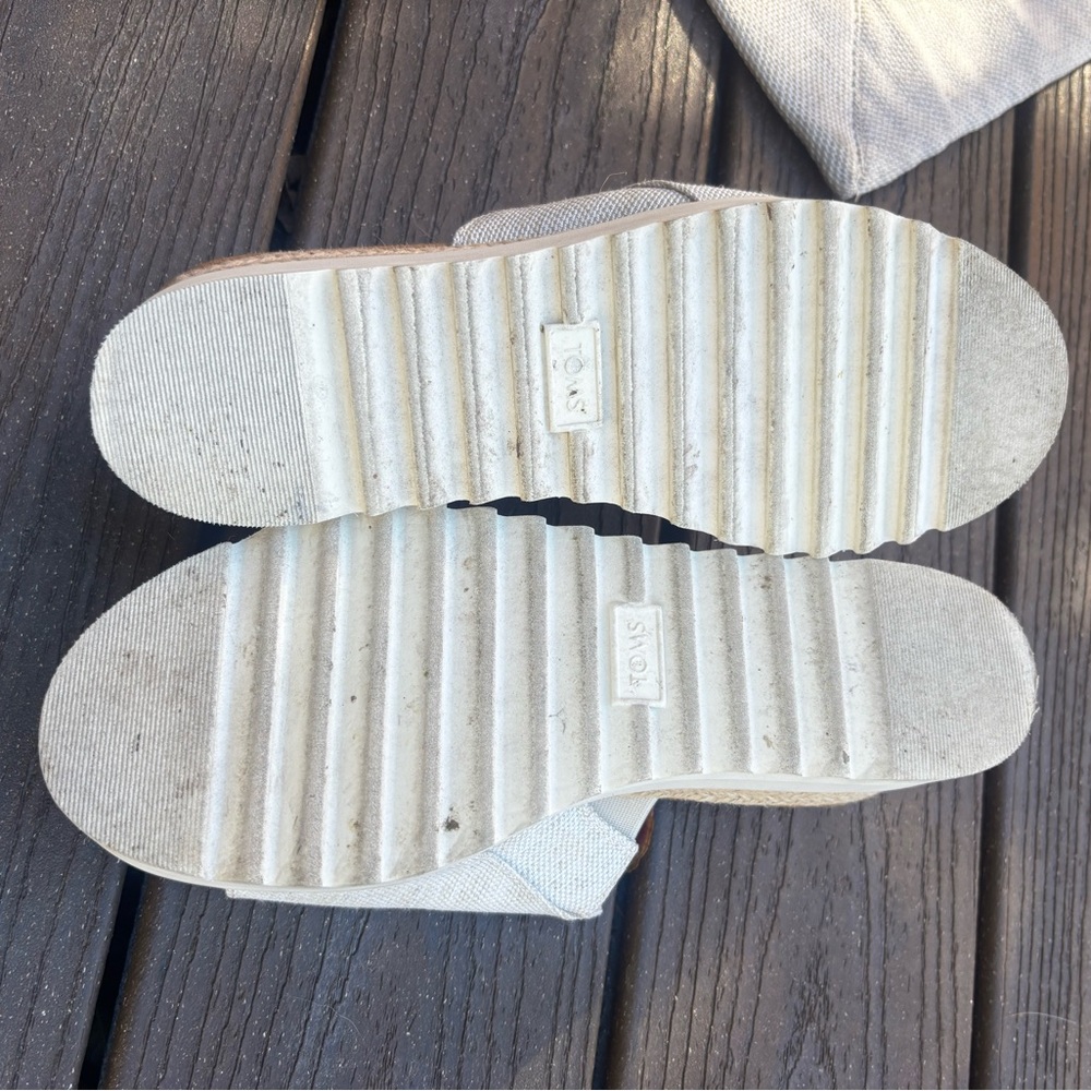 Toms Women's Cream Diana Wedge Sandles - Picture 5 of 6